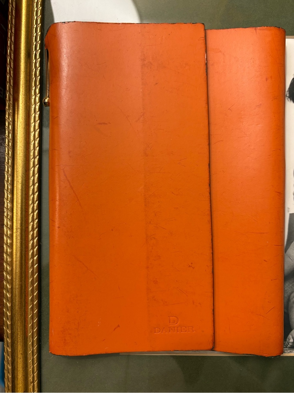 Free with purchase - Vintage Danier Orange Notes Holder
